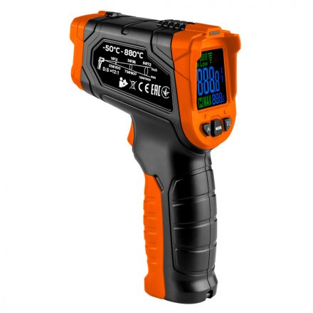 Neo infra hőmérő, 50-880 c, folyadék, levegő, test
