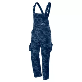   Neo kantáros munkanadrág tengerészkék terepmintás, CAMO Navy, 60% pamut + 40% poliészter, XS