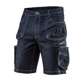 Neo férfi rövid kék munkásnadrág, Denim line, L