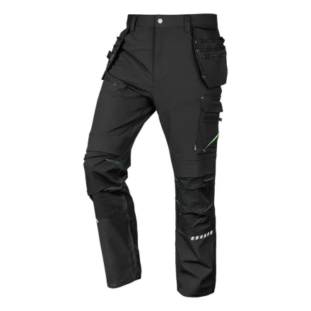 Neo munkásnadrág Mix&Match, 4 irányú sztreccs, 230g/m2, külső csavarzsebek, Cordura megerősítések, fekete, XXL