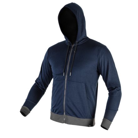 Neo kapucnis munkás pulóver, Comfort, sötétkék, 60% poliészter 40% műselyem, XXL 