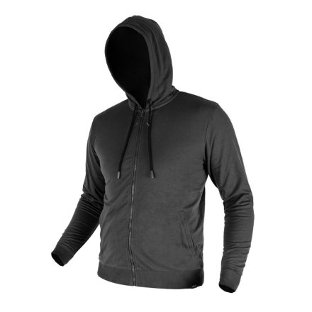 Neo kapucnis munkás pulóver, Comfort, szürke, 57% pamut 39% poliészter, XL