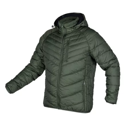 Neo téli munkavédelmi kabát, Mix&Match, steppelt-szigetelt anyag, könnyű, zöld-fekete, S