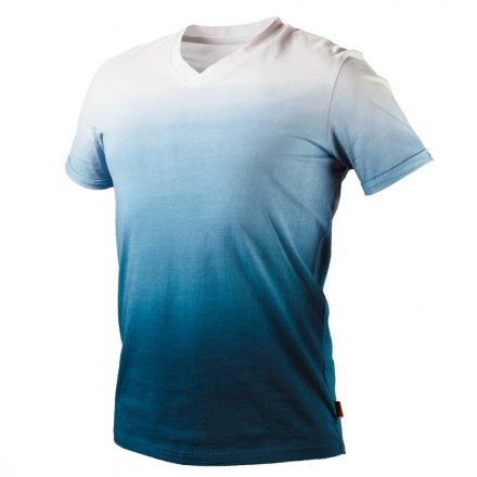 Neo férfi munkás póló, árnyékmintás, Denim line, XL