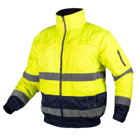 Neo láthatósági munkadzseki, szigetelt, sárga, 3 az 1-ben, XXXL
