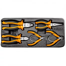 Neo fogókészlet, műhelykocsitálcával (5db/készlet)