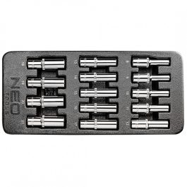   Neo dugókulcskészlet hosszú 1/2” 8-21mm, műhelykocsitálcával (14db/készlet)