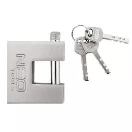   Neo lakat 50mm oldalcsapos, rézöntvény-acél, időjárásálló, 3 kulccsal, 