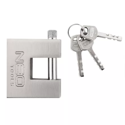 Neo lakat 50mm oldalcsapos, rézöntvény-acél, időjárásálló, 3 kulccsal, 