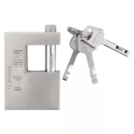   Neo lakat 70mm oldalcsapos, rézöntvény-acél, időjárásálló, 3 kulccsal, 