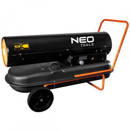 Neo gázolajos hőlégbefúvó, 50kw, 50l, fogyasztás: 4.7l / h, teljesítmény: 1100 m3 / h, kerekekkel