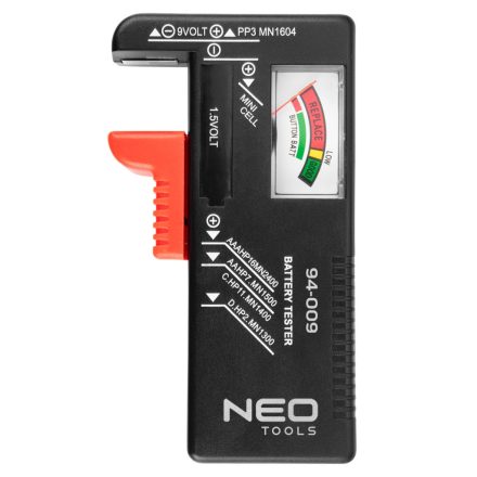 Neo akkumulátor és elemteszter, 1,5-9V-ig