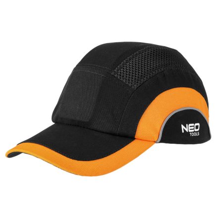 Neo baseball sapka, merevítettl, fekete és narancssárga, CE