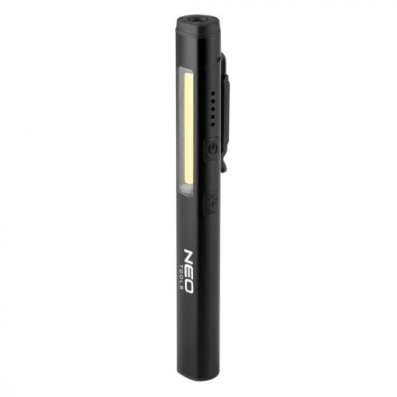 Neo akkus műhely-vizsgálólámpa, lézer, uv, tölthető, 450lum cob led, 10W