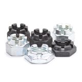 DIN 935 hatlapú koronás anya